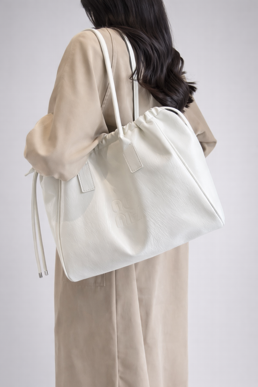 White large tote bag for work