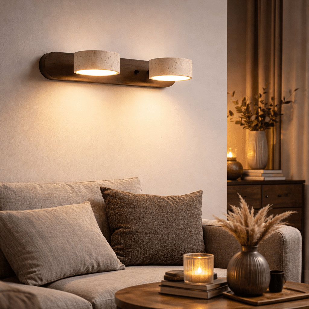 Travertine LED Wall Sconce for Architectural Luxury
