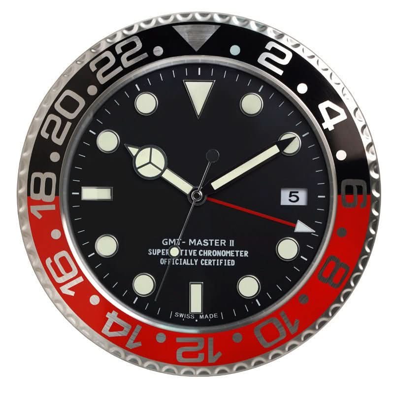Modern Silent Wall Clock Luminous stainless steel clock with battery-operated precision