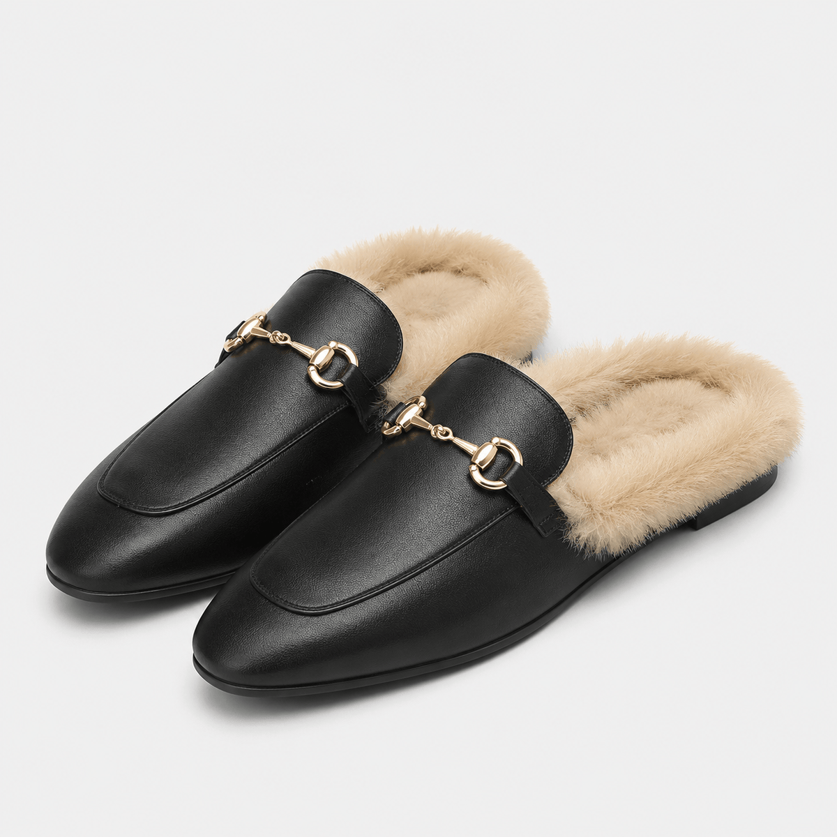 Women's Velvet Fur-Lined Winter Loafers