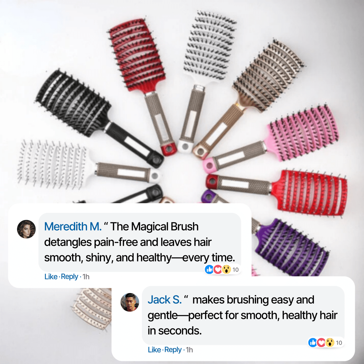 Painless Detangling Hairbrush for Smooth & Shiny Hair