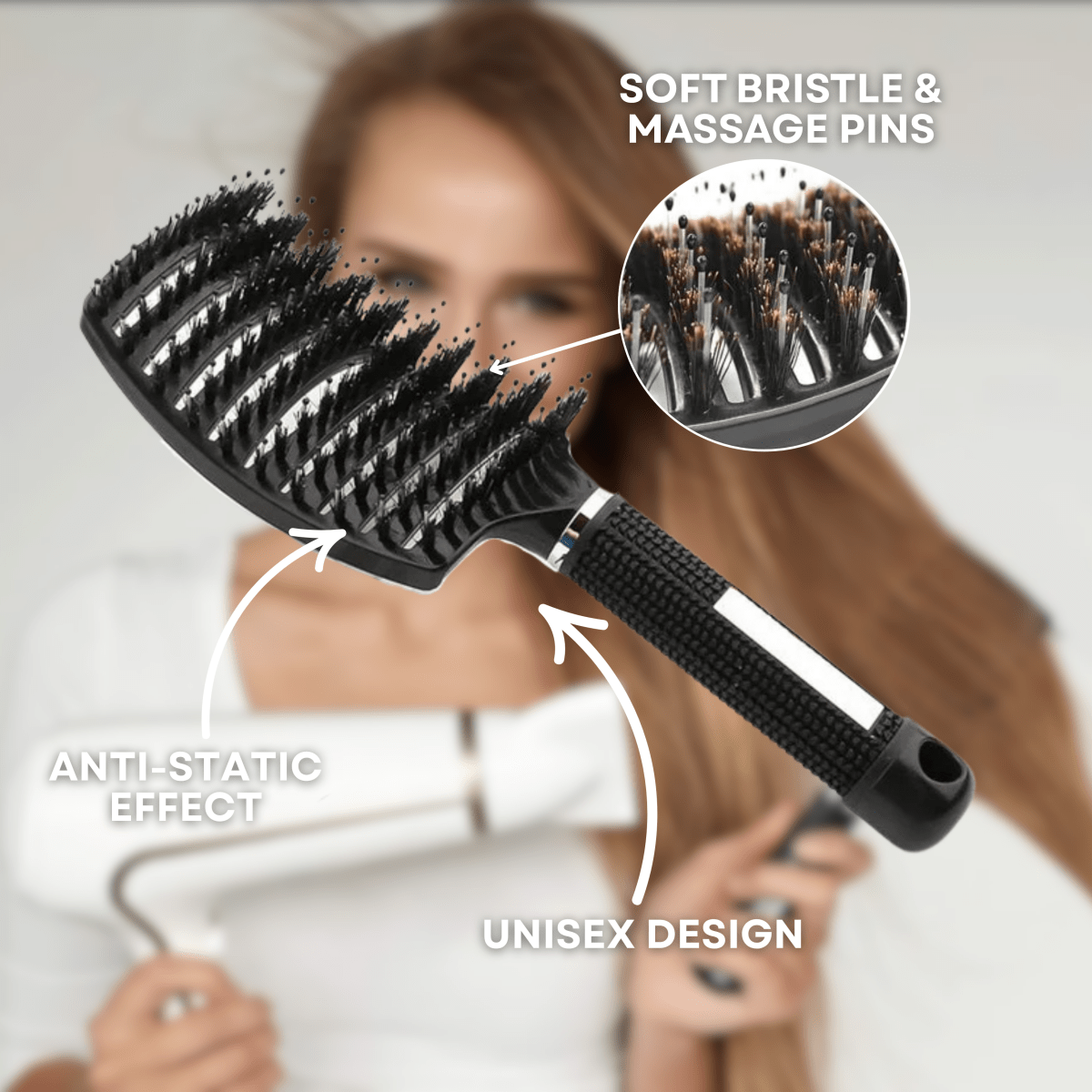 Painless Detangling Hairbrush for Smooth & Shiny Hair