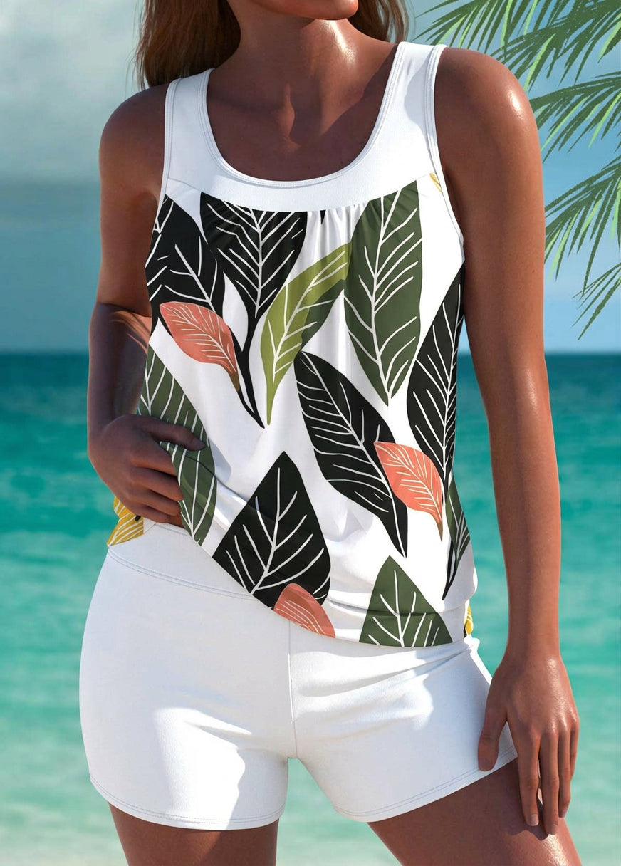 Women's Tummy Control Tankini with Matching Shorts
