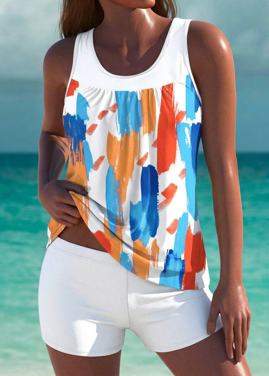 Women's Tummy Control Tankini with Matching Shorts