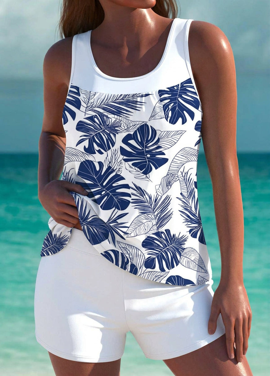 Elegant Tankini with Shorts