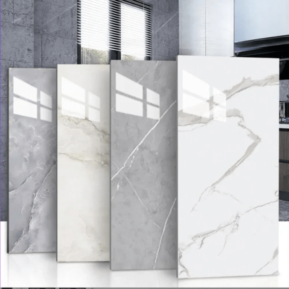 Self-Adhesive Marble PVC Floor Tiles