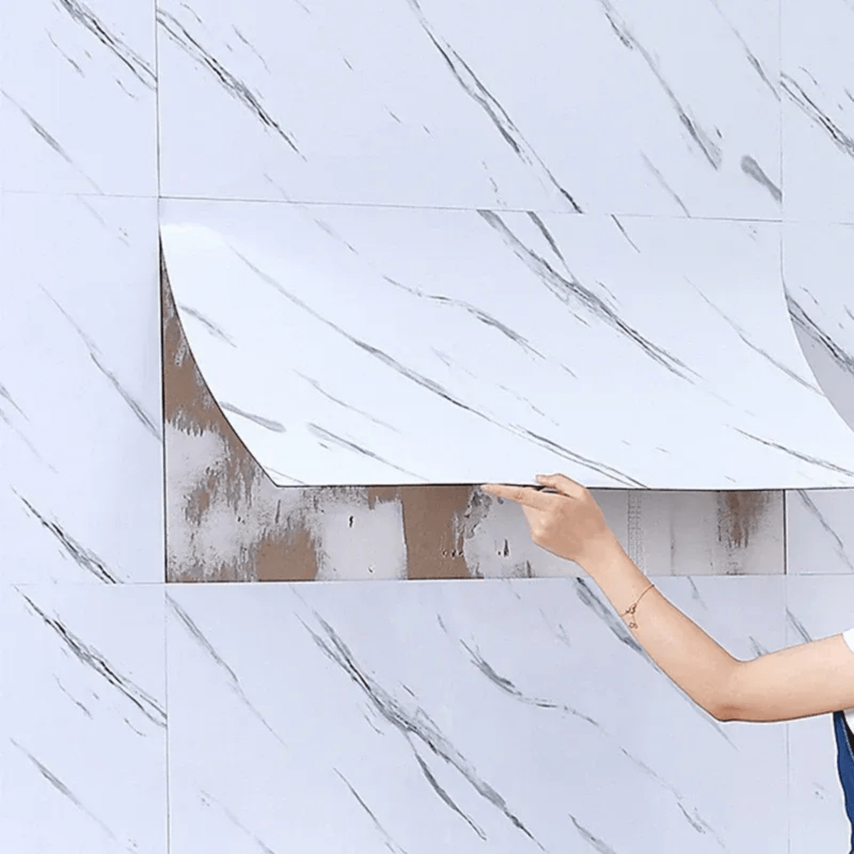 Self-Adhesive Marble PVC Floor Tiles