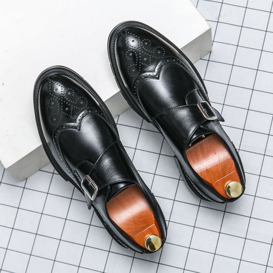 Men's Wingtip Monk Strap Brogue Dress Shoes