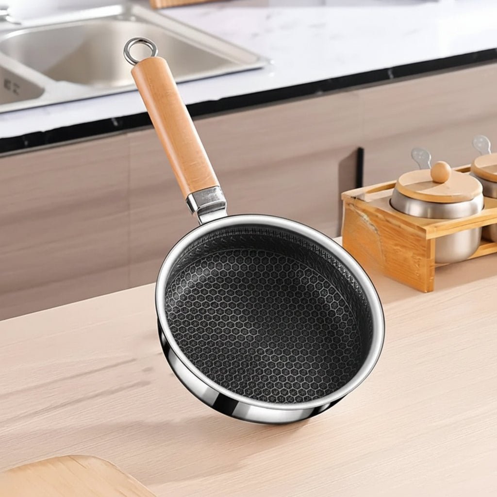 Nonstick Stainless Steel Pan with Balanced Easy-Grip Control