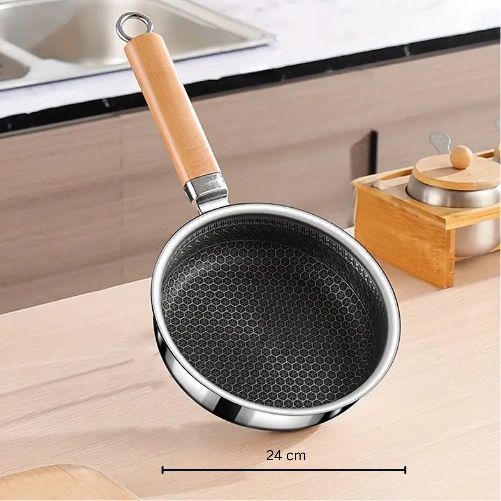 Nonstick Stainless Steel Pan with Balanced Easy-Grip Control