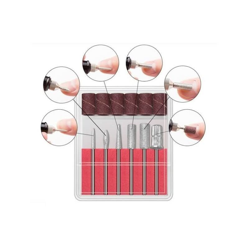 6-in-1 Electric Nail File for Manicure, Pedicure & Artificial Nails