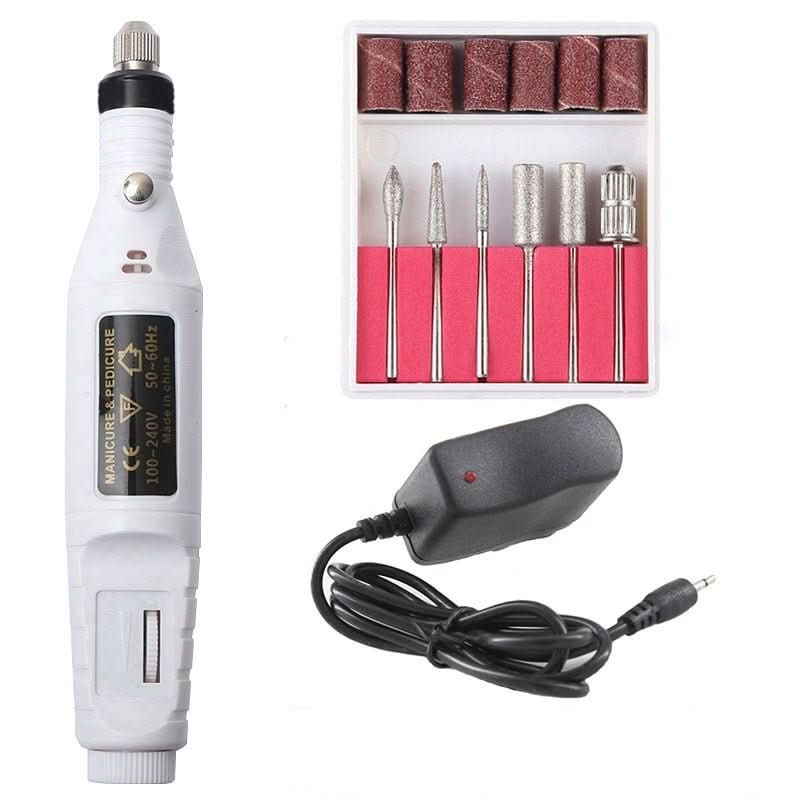 6-in-1 Electric Nail File for Manicure, Pedicure & Artificial Nails