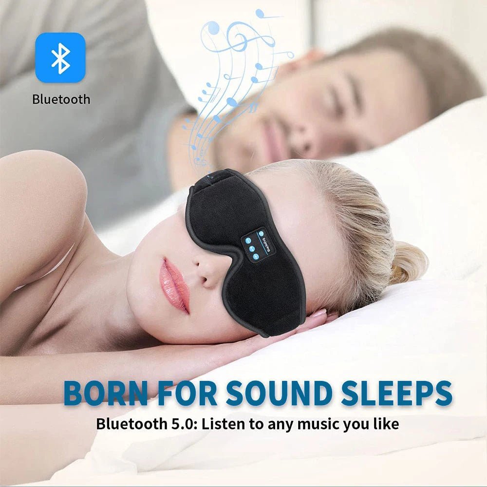 Bluetooth Music Sleep Mask with 3D Comfort & Full Light Blocking