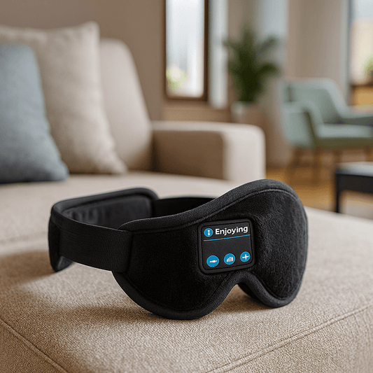 Bluetooth Music Sleep Mask with 3D Comfort & Full Light Blocking