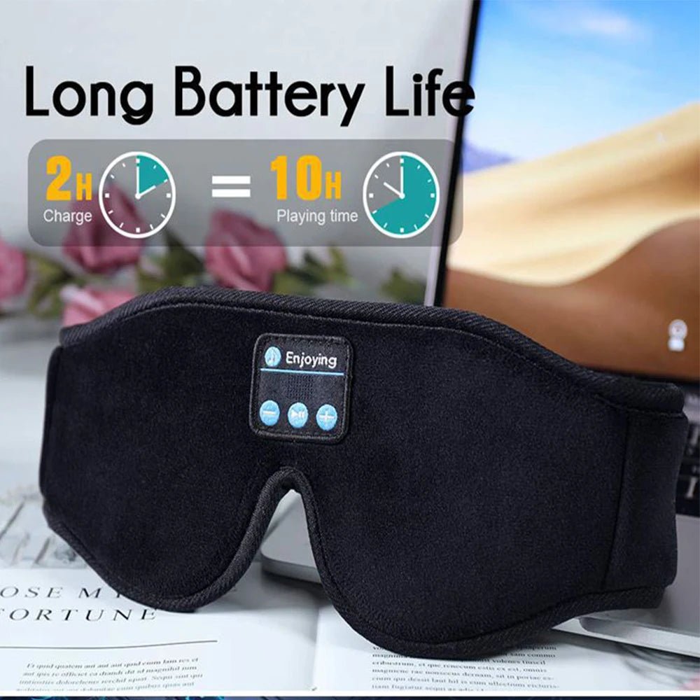 Bluetooth Music Sleep Mask with 3D Comfort & Full Light Blocking