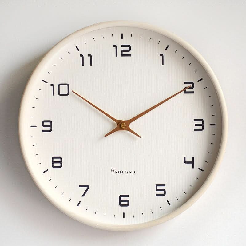 Silent Wooden Wall Clock with Scandinavian Design