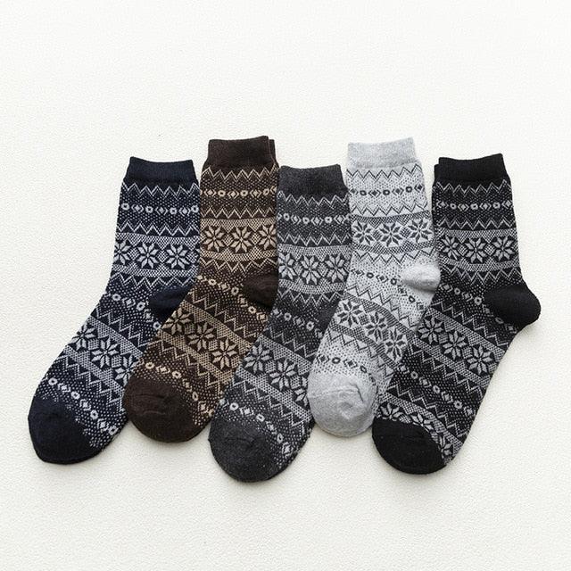 Unisex Wool & Cotton Blend with Scandinavian Patterns