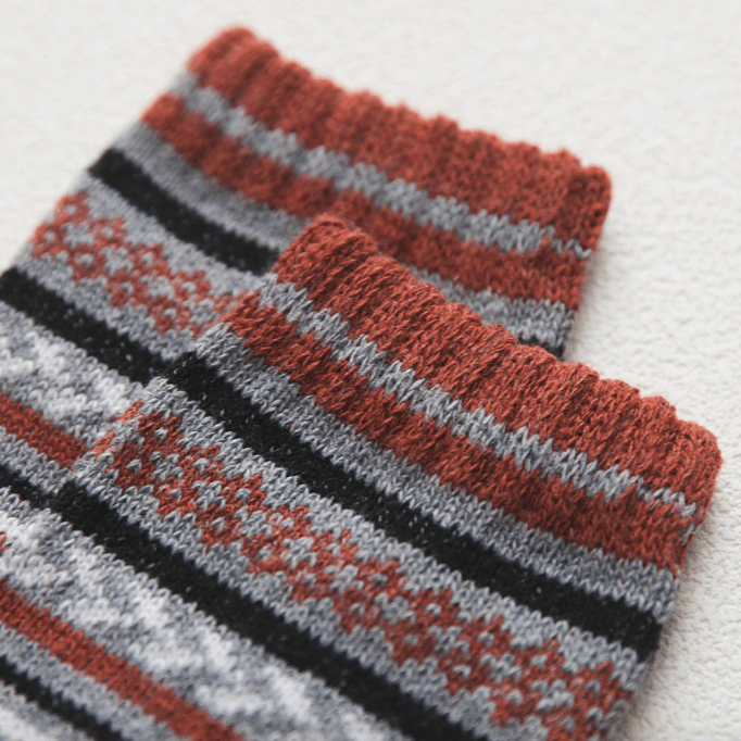 Unisex Wool & Cotton Blend with Scandinavian Patterns