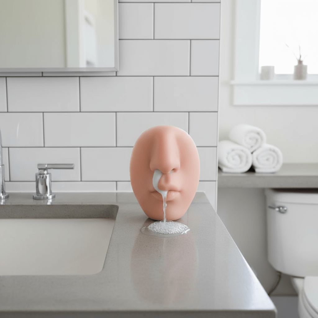 Nose-Shaped Wall-Mounted Soap Dispenser for Home Decor