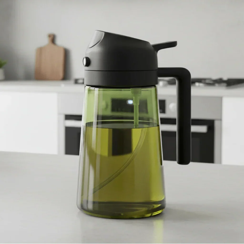 Healthy Cooking Oil Sprayer with Dark Glass Design