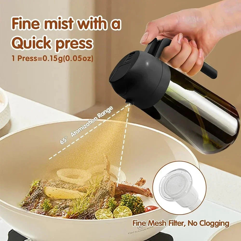 Healthy Cooking Oil Sprayer with Dark Glass Design