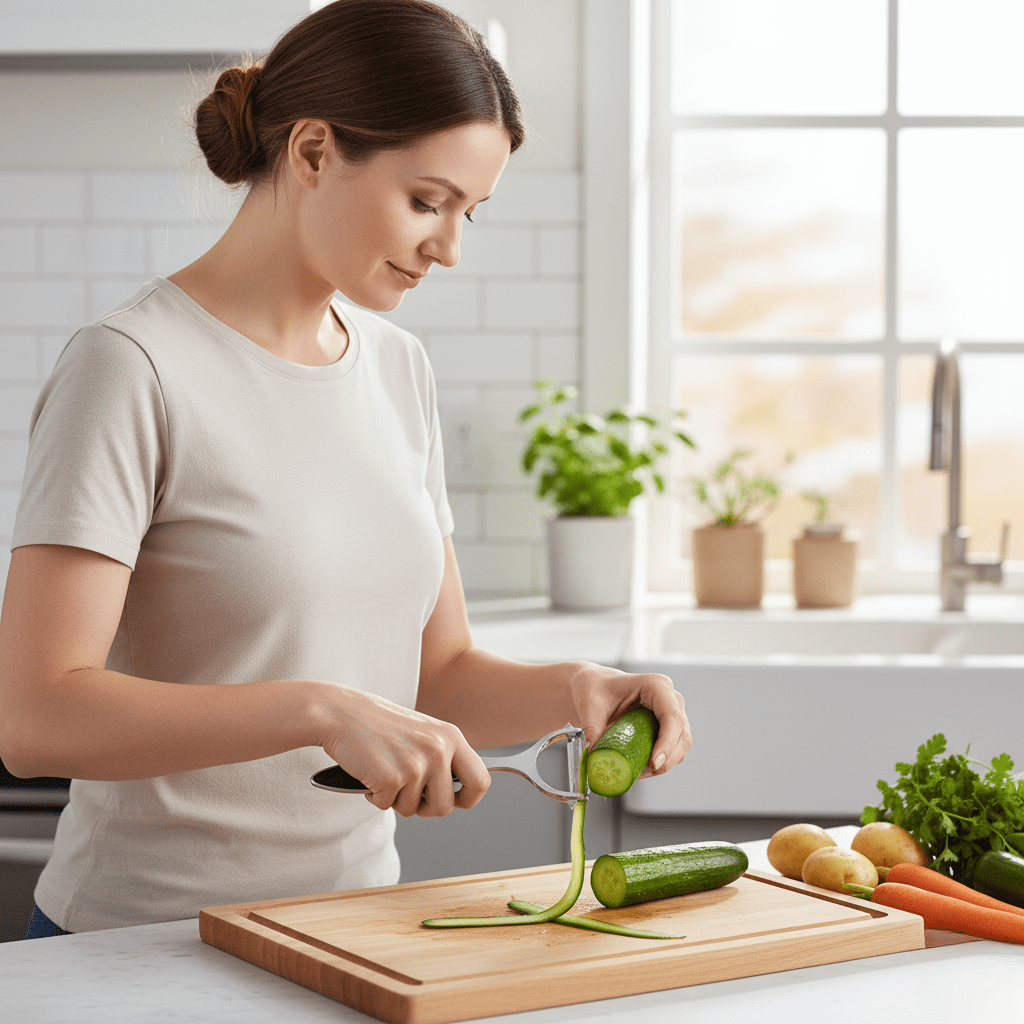 Comfortable, Non-Slip Stainless Steel Peeler for Effortless Prep