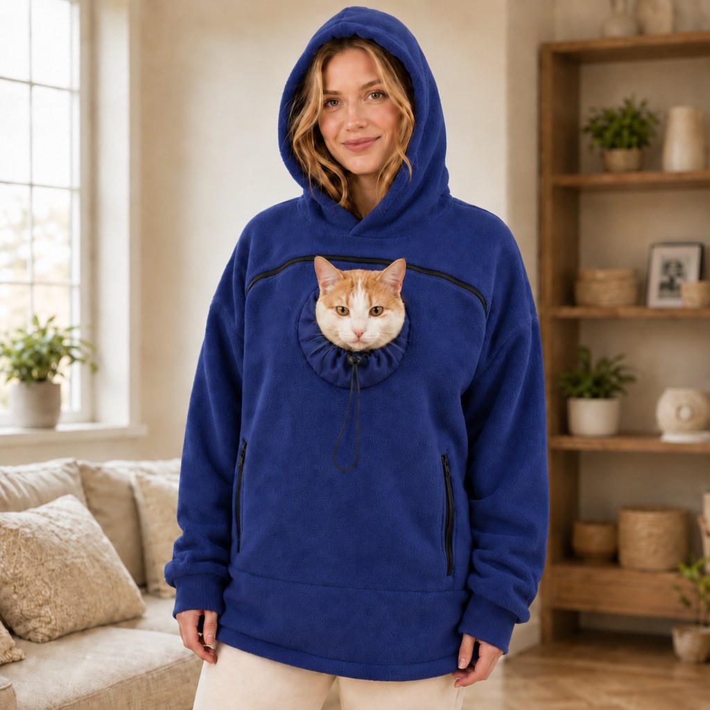 Hands-Free Pet Carrier Hoodie for Cats and Small Dogs