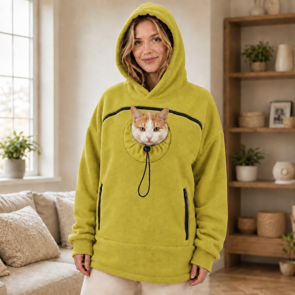 Hands-Free Pet Carrier Hoodie for Cats and Small Dogs