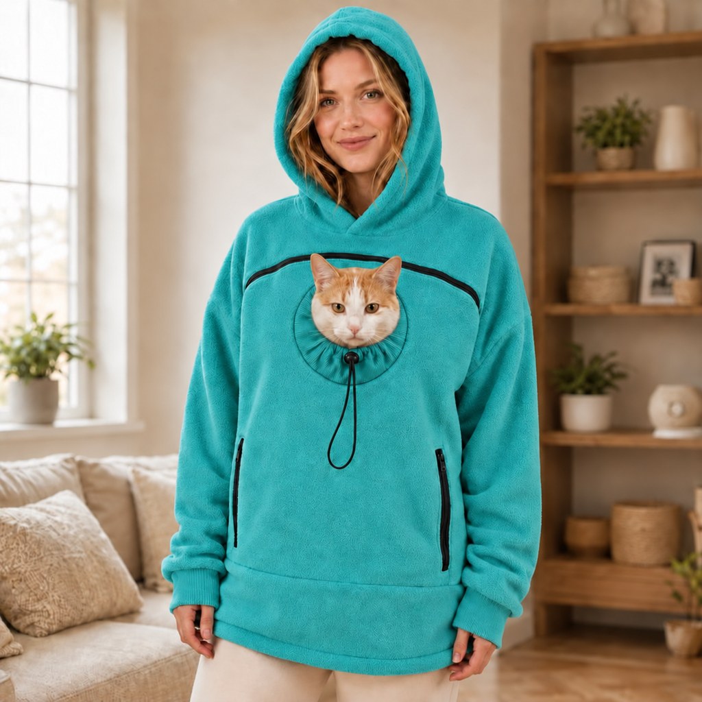 Hands-Free Pet Carrier Hoodie for Cats and Small Dogs