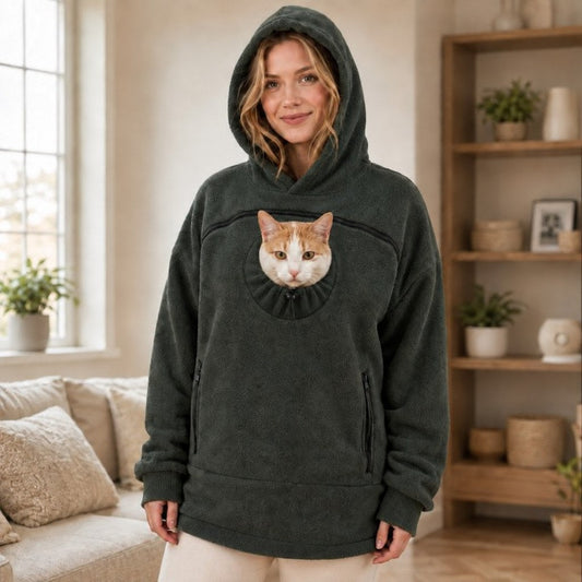 Hands-Free Pet Carrier Hoodie for Cats and Small Dogs