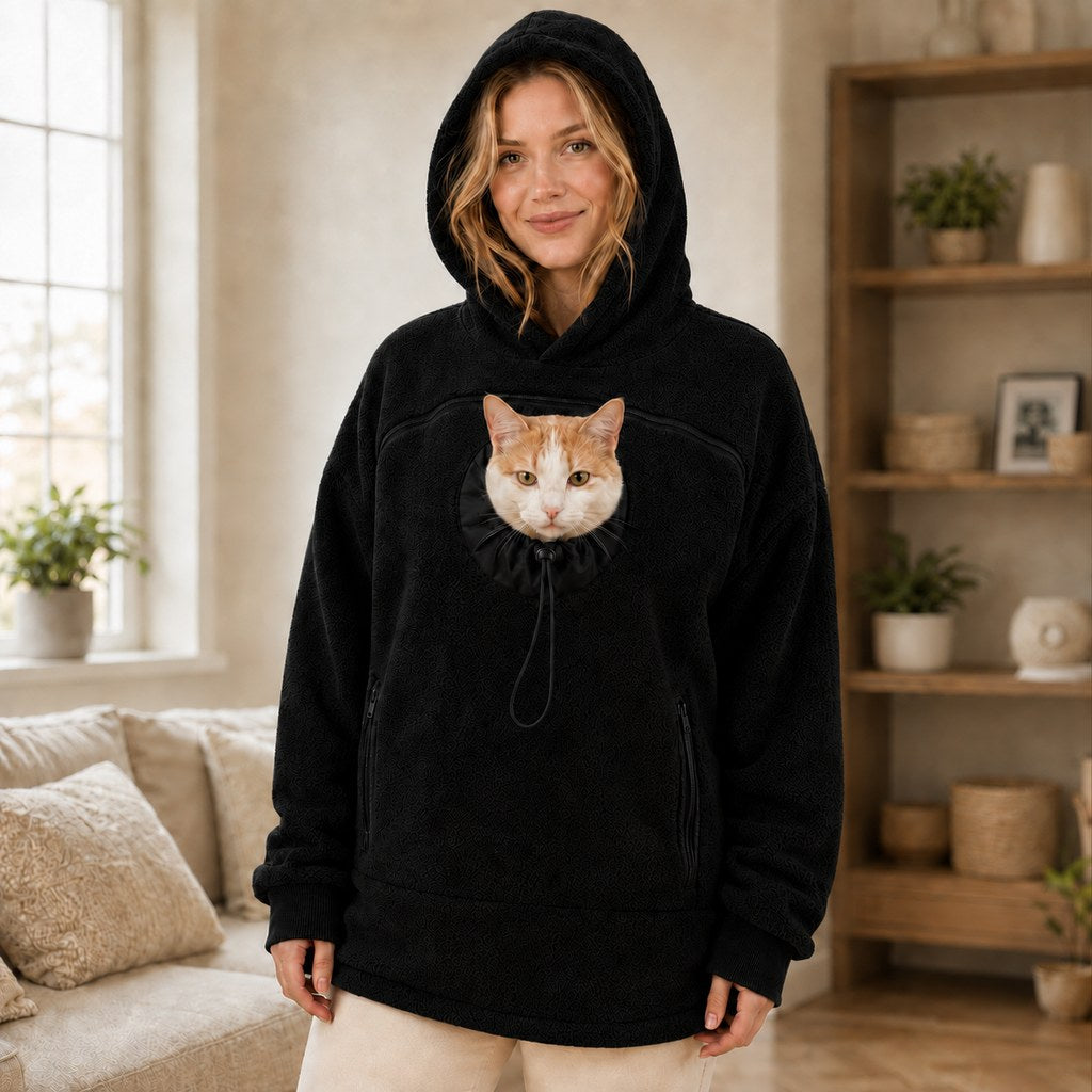 Hands-Free Pet Carrier Hoodie for Cats and Small Dogs