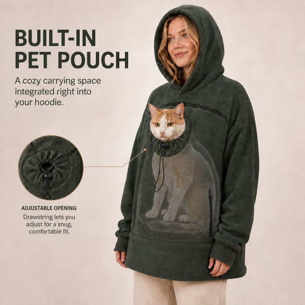 Hands-Free Pet Carrier Hoodie for Cats and Small Dogs