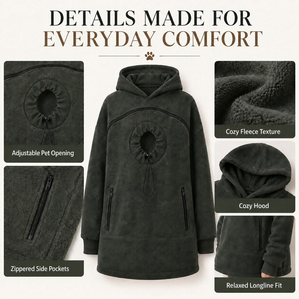 Hands-Free Pet Carrier Hoodie for Cats and Small Dogs