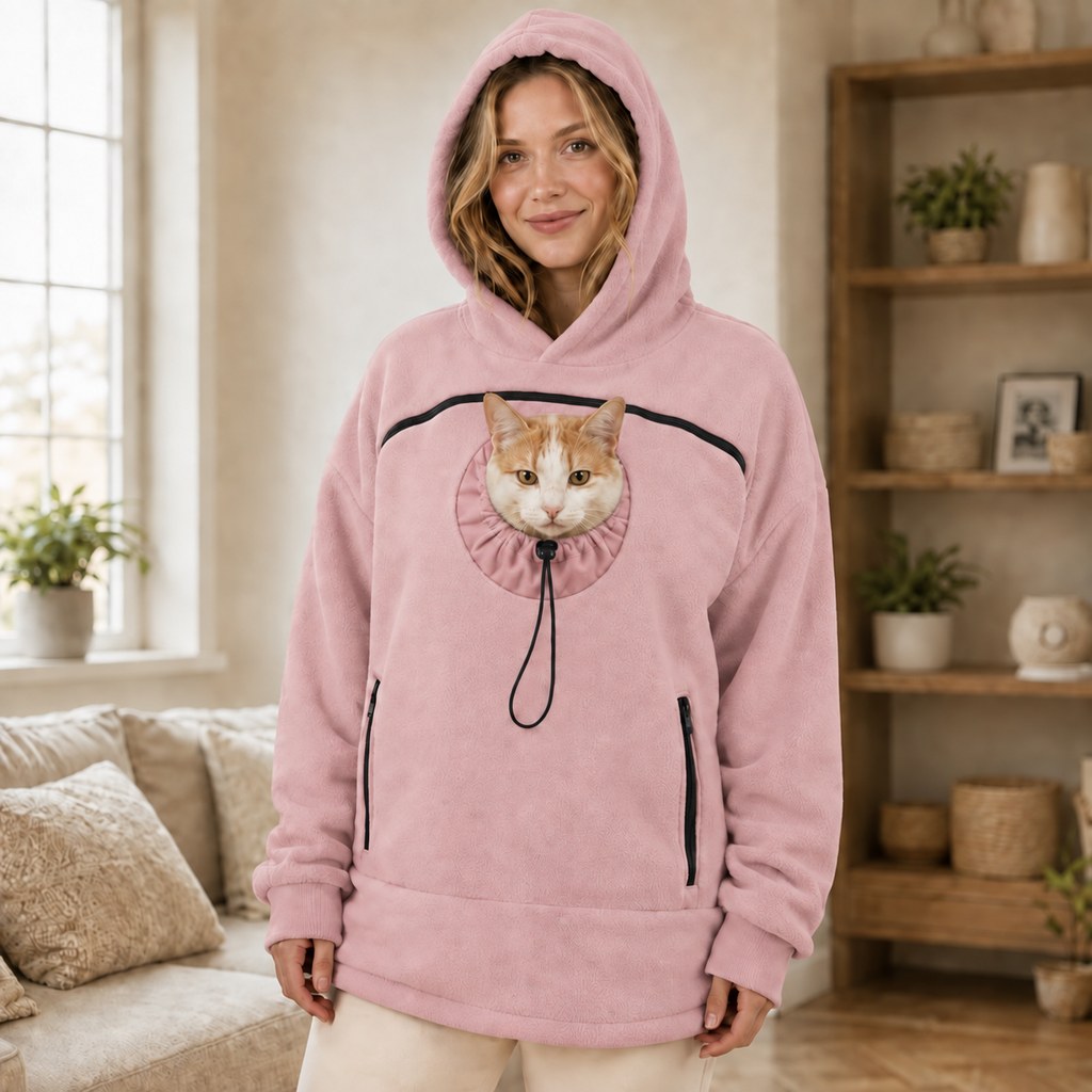 Hands-Free Pet Carrier Hoodie for Cats and Small Dogs