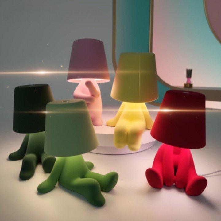 Creative LED Desk Lamp Unique Human-Shaped Design for Table Lighting