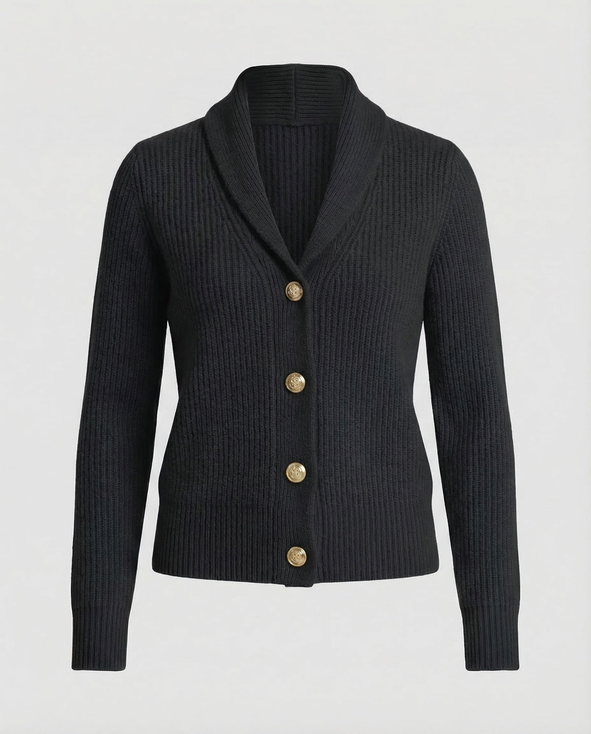 Women's Knit Cardigan with Lapel Collar