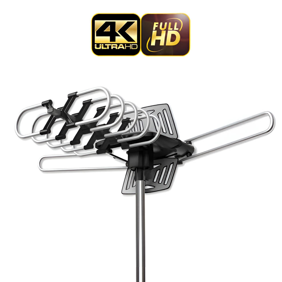 Long Distance Digital Outdoor HD TV Antenna with Full 360 Directional Motor Free HD Channels