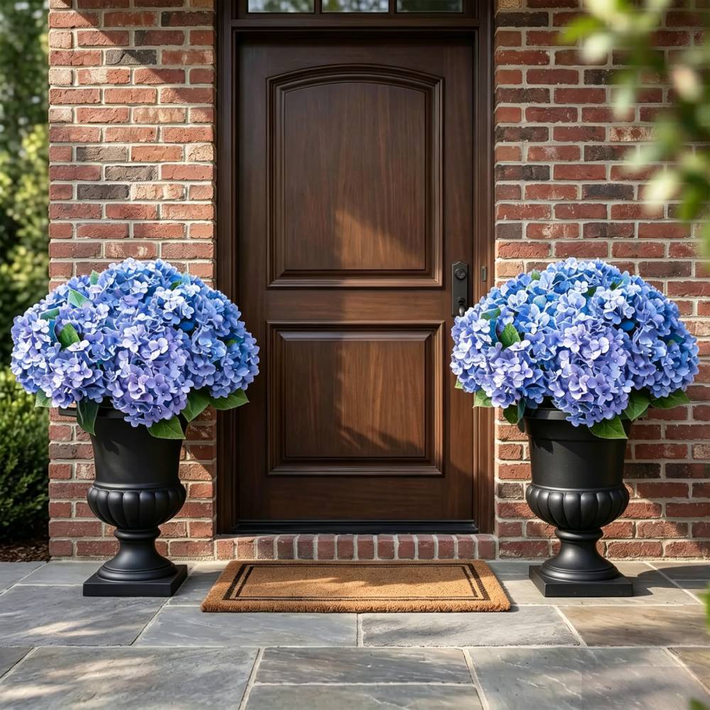 Artificial Outdoor Hydrangea Flowers, UV Resistant