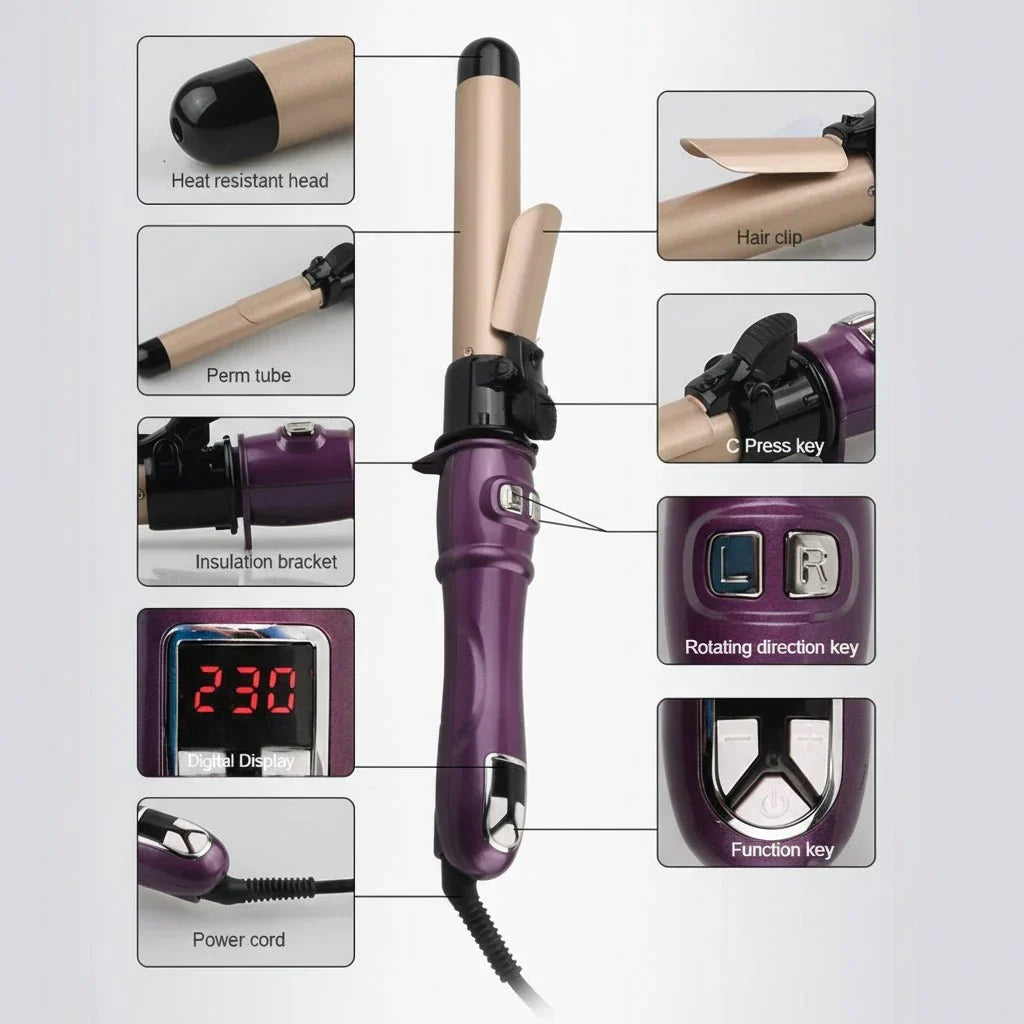 Cordless Curling Styler for Perfect Curls in 8 Seconds