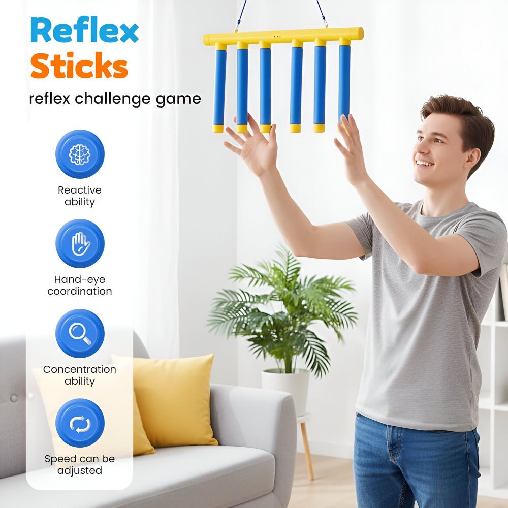 Kids Reflex Game Reaction Trainer with Falling Stick Challenge