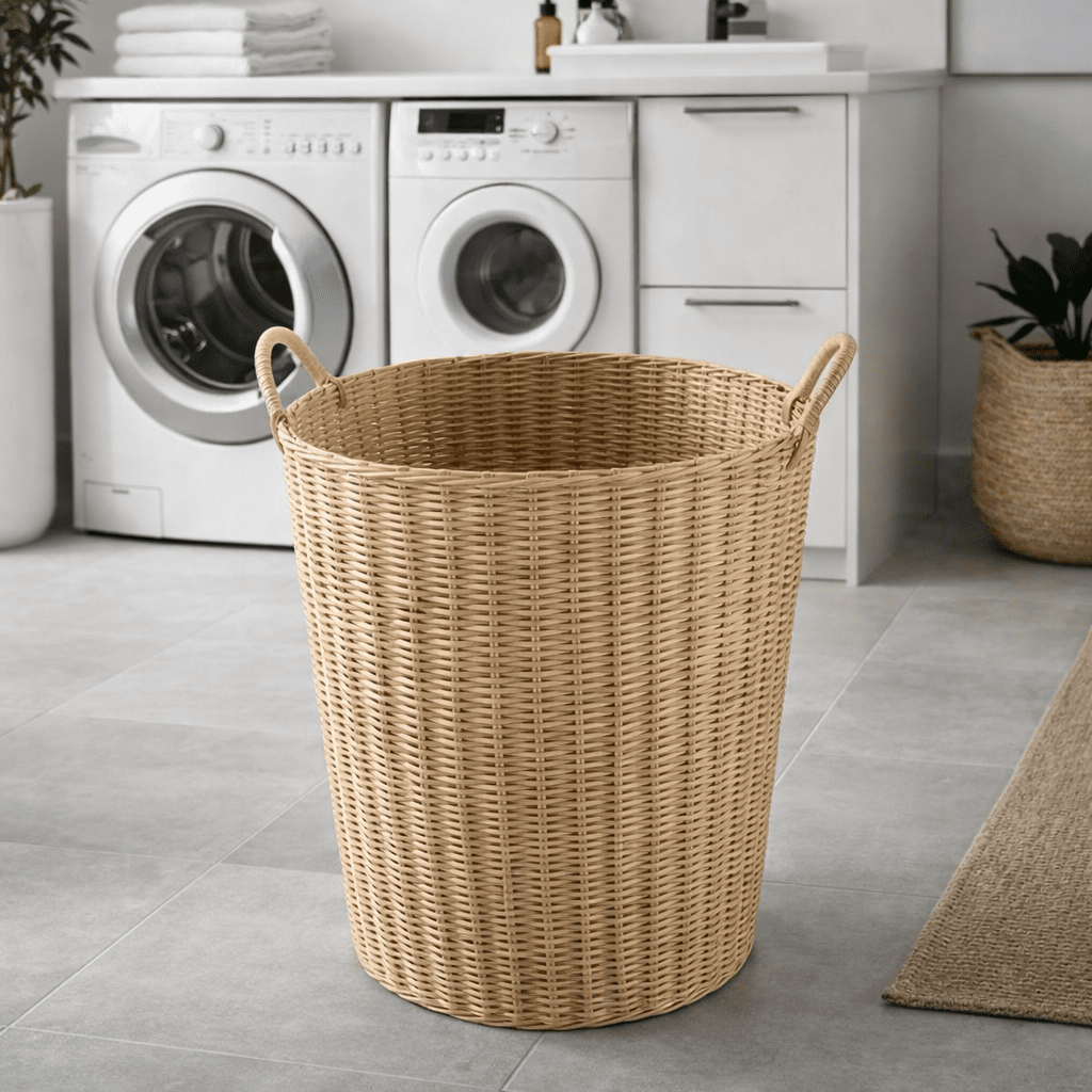 Foldable Rattan-Style Storage for Tidy Homes