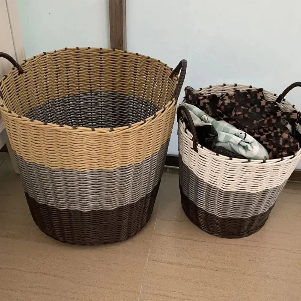 Foldable Rattan-Style Storage for Tidy Homes