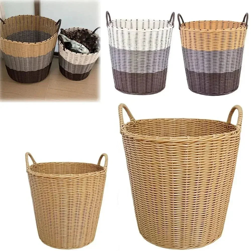 Foldable Rattan-Style Storage for Tidy Homes
