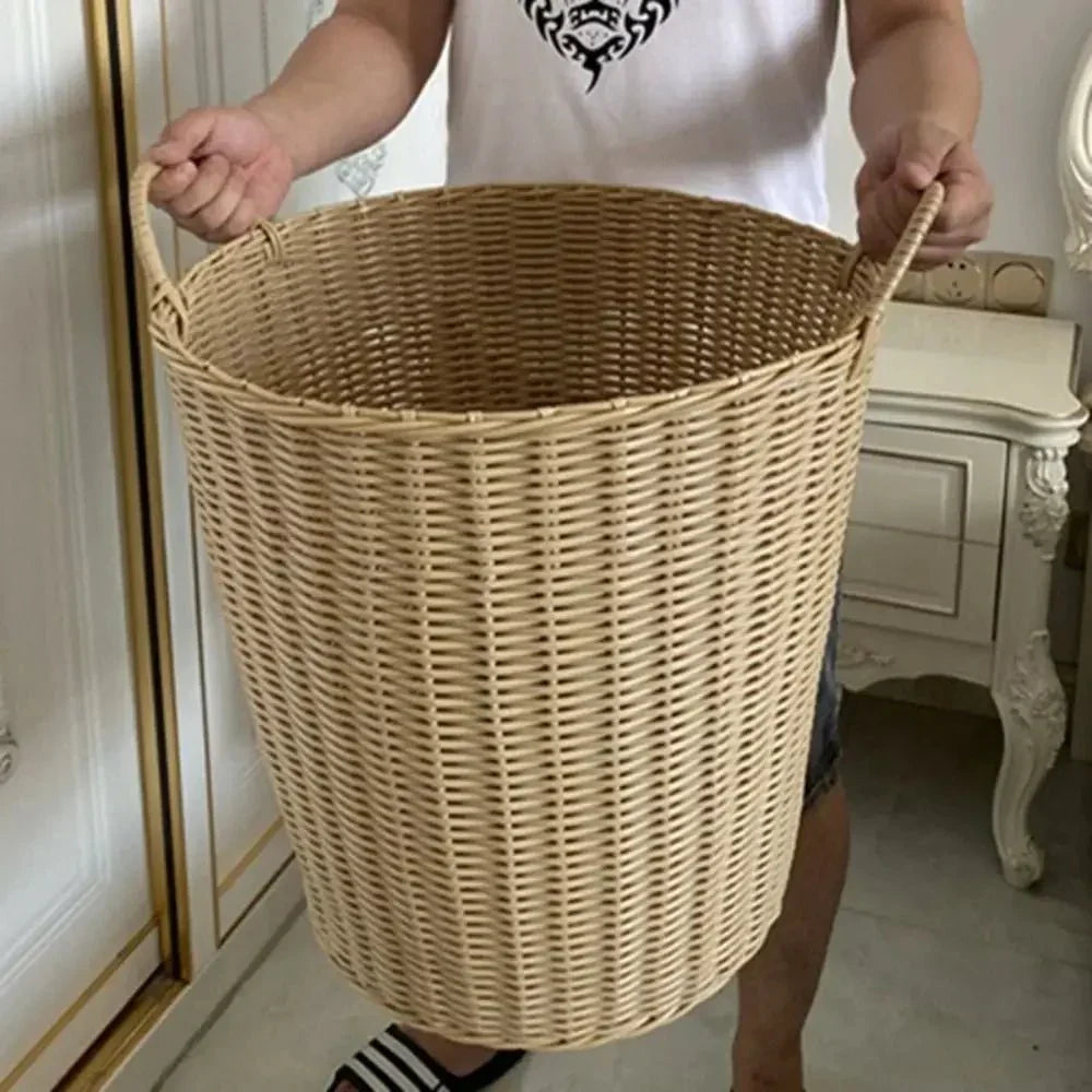 Foldable Rattan-Style Storage for Tidy Homes