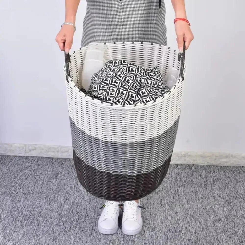 Foldable Rattan-Style Storage for Tidy Homes