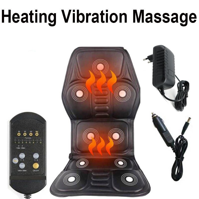 Electric Back Massager – Vibrating Massage Cushion with Heat Function – Ergonomic Design for Home, Office, Travel Use