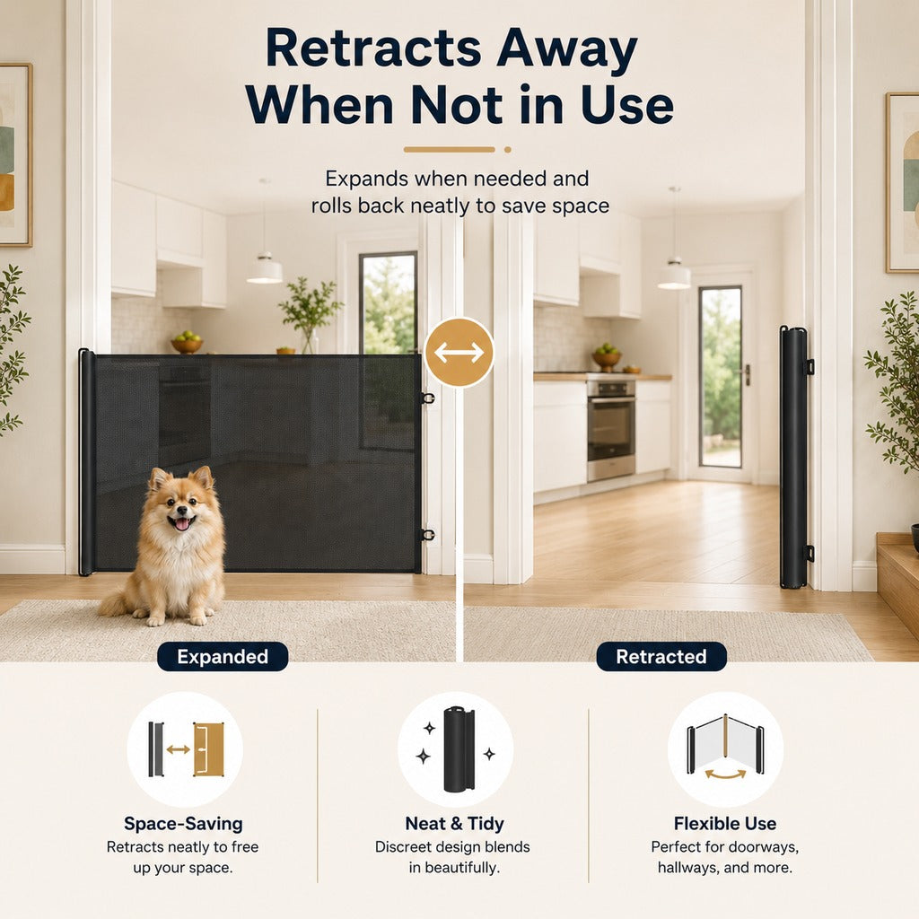 No-Drill Retractable Pet Gate