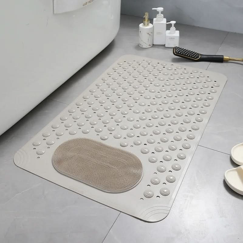 Non-Slip Mat with Built-In Foot Scrubber for Safe & Hygienic Showers