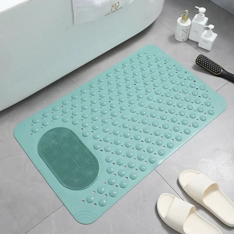 Non-Slip Mat with Built-In Foot Scrubber for Safe & Hygienic Showers