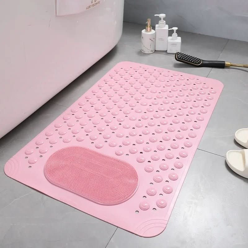 Non-Slip Mat with Built-In Foot Scrubber for Safe & Hygienic Showers